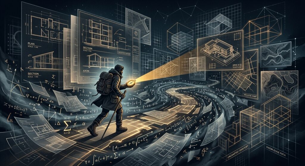 AI-generated editorial illustration for 'Learning as Navigation'